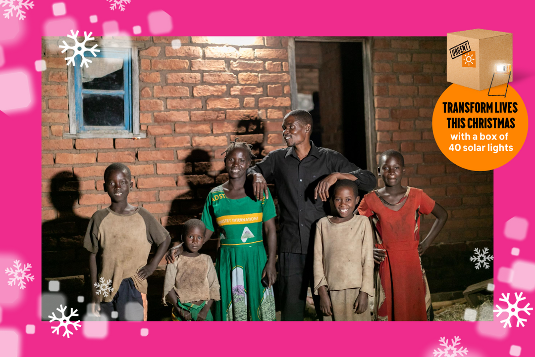 A box of 40 solar lights that will transform lives and communities